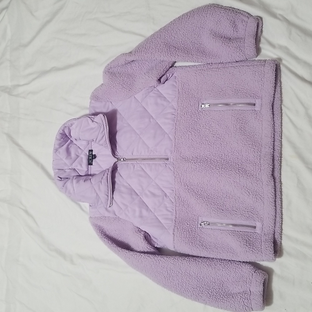 J.crew sherpa haft zipper jacket.